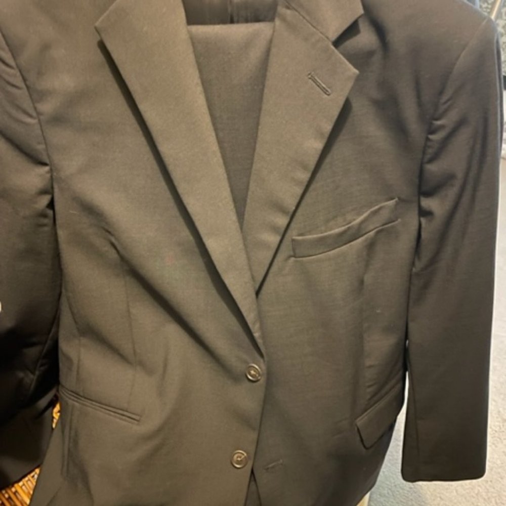 Lands' End Black Tailored Suite, 38R